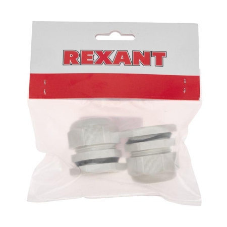 Ввод кабельный PG-29 (18-25мм) сер. комплект (уп.2шт) Rexant 07-8029-A2 Ввод кабельный PG-29 (18-25мм) сер. комплект (уп.2шт) Rexant 07-8029-A2