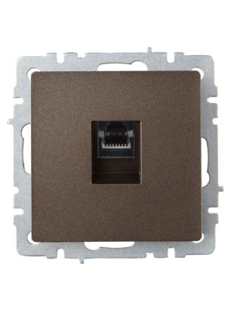 Розетка компьютерная СП RJ45 кат.6 BRITE РК11-БрТБ механизм бронза IEK BR-K10-2-K45 Розетка компьютерная СП RJ45 кат.6 BRITE РК11-БрТБ механизм бронза IEK BR-K10-2-K45