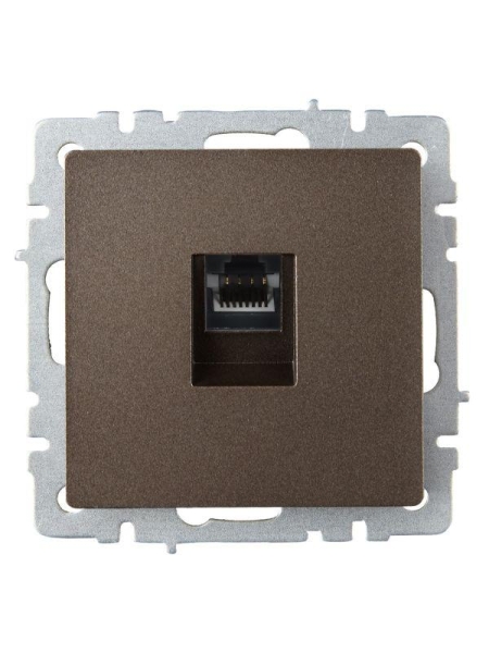 Розетка компьютерная СП RJ45 кат.6 BRITE РК11-БрТБ механизм бронза IEK BR-K10-2-K45 Розетка компьютерная СП RJ45 кат.6 BRITE РК11-БрТБ механизм бронза IEK BR-K10-2-K45
