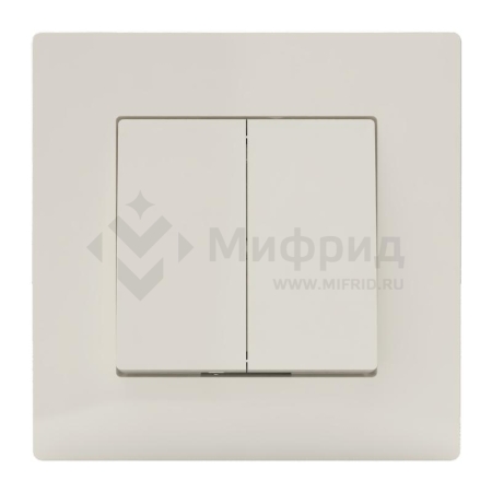 Выключатель 2-кл. СП Pixel 10А IP20 в сборе беж. TOKOV ELECTRIC TKE-PX-V2F-C02