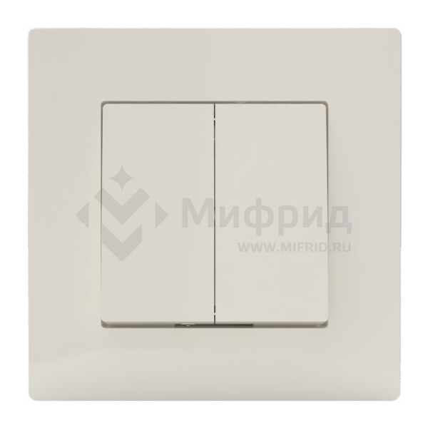 Выключатель 2-кл. СП Pixel 10А IP20 в сборе беж. TOKOV ELECTRIC TKE-PX-V2F-C02