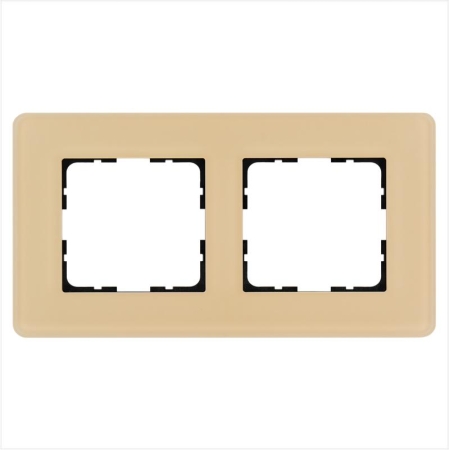 Рамка 2-м G-Glass закругленная стекло матов. тауп Jasmart G1002GT-RM Рамка 2-м G-Glass закругленная стекло матов. тауп Jasmart G1002GT-RM