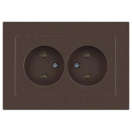 Розетка 2-м СП Accent 6-204-08 16А IP20 250В 2P AL/CU бронза Intro Б0063472 Розетка 2-м СП Accent 6-204-08 16А IP20 250В 2P AL/CU бронза Intro Б0063472