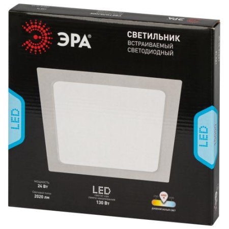 Светильник светодиодный LED 18-24-4K 24Вт 4000К встраив. квадратный ЭРА Б0057429 Светильник светодиодный LED 18-24-4K 24Вт 4000К встраив. квадратный ЭРА Б0057429
