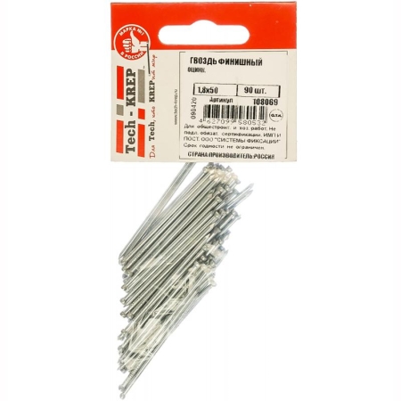Гвоздь финишный 1.8х50 оцинк. (уп.90шт) Tech-Krep/Zitar 108069
