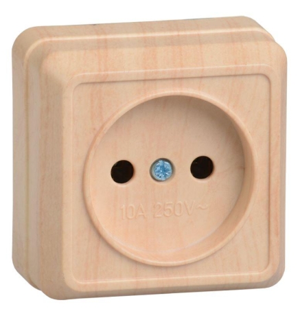 Розетка 1-м ОП Октава 10А IP20 без заземл. сосна GENERICA ERO10-K03-10-DC Розетка 1-м ОП Октава 10А IP20 без заземл. сосна GENERICA ERO10-K03-10-DC