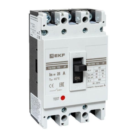 Выключатель автоматический 3п 100/25А 35кА ВА-99М PROxima EKF mccb99-100-25m Выключатель автоматический 3п 100/25А 35кА ВА-99М PROxima EKF mccb99-100-25m