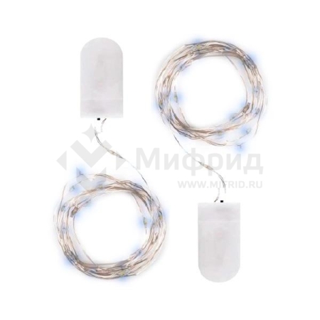Гирлянда DC-G05-20WS2 20LED 2xCR2032 (в компл.) бел. (уп.2шт) ФАZА 5048010