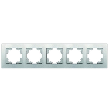 Рамка 5-м Афина универс. серебр. Universal A1042-S