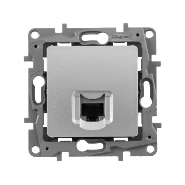 Розетка компьютерная 1-м СП Etika RJ45 кат.5E UTP механизм алюм. IEK 672441 Розетка компьютерная 1-м СП Etika RJ45 кат.5E UTP механизм алюм. IEK 672441
