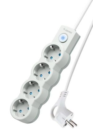 Удлинитель 4х1.5м с заземл. IP20 с выкл. 10А 2200Вт 220В защ. шторки ПВС 3х1 бел. КОСМОС YKsm1.5m-4g-Z-V10A-W Удлинитель 4х1.5м с заземл. IP20 с выкл. 10А 2200Вт 220В защ. шторки ПВС 3х1 бел. КОСМОС YKsm1.5m-4g-Z-V10A-W