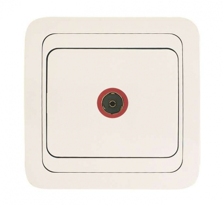 Розетка телевизионная TV 1-м СП Mimoza 16А IP20 бел./бел. Makel 12007 Розетка телевизионная TV 1-м СП Mimoza 16А IP20 бел./бел. Makel 12007