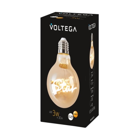 Лампа светодиодная филаментная Loft 271 G80 3Вт 2400К E27 Voltega 8583 Лампа светодиодная филаментная Loft 271 G80 3Вт 2400К E27 Voltega 8583