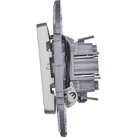 Выключатель 1-кл. Inspiria 10А IP20 250В 10AX с подсветкой/индикацией механизм алюм. IEK 673612