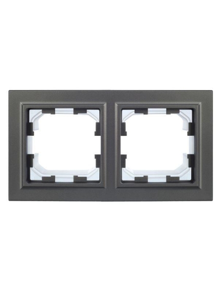 Рамка 2-м IP44 BRITE РУ-2-БрС-44 сталь IEK BR-M22-44-K46