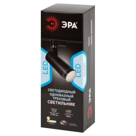Светильник светодиодный трековый 1ф TR59 - 3030 BK 30Вт 3000К черн. Эра Б0054447 Светильник светодиодный трековый 1ф TR59 - 3030 BK 30Вт 3000К черн. Эра Б0054447