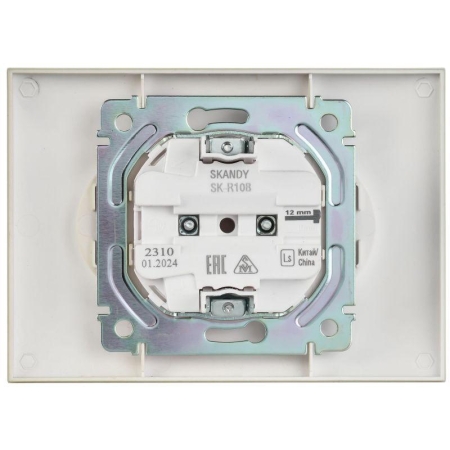 Розетка 2-м SKANDY 10А без заземл. без защ. шторок в сборе SK-R10B беж. IEK SK-R20-10-K10-F