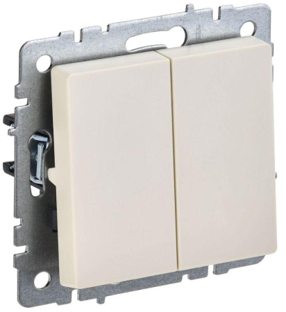 Выключатель проходной 2-кл. СП BRITE ВС10-2-6-БрКр 10А механизм беж. IEK BR-V22-0-10-K10 Выключатель проходной 2-кл. СП BRITE ВС10-2-6-БрКр 10А механизм беж. IEK BR-V22-0-10-K10