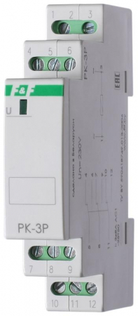 Реле промежуточное PK-3P (монтаж на DIN-рейке 35мм 220В 50Гц 3х8А 3NO/NC IP20) F&F EA06.001.023 Реле промежуточное PK-3P (монтаж на DIN-рейке 35мм 220В 50Гц 3х8А 3NO/NC IP20) F&F EA06.001.023