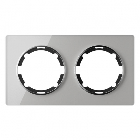 Рамка 2-м Garda горизонт. стеклянная сер. 2E52201302 OneKeyElectro 2234935 Рамка 2-м Garda горизонт. стеклянная сер. 2E52201302 OneKeyElectro 2234935