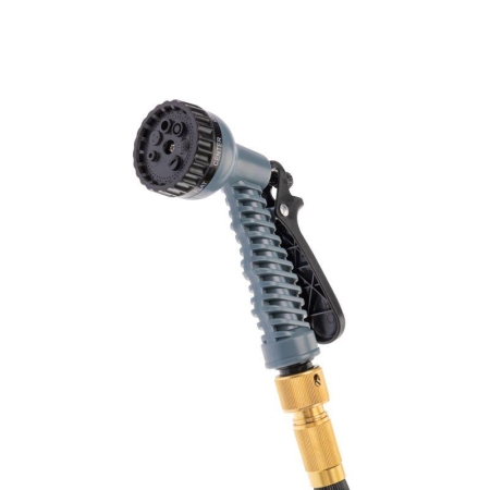 Набор поливочный растягивающийся шланг 20м пистолет 7 режимов соединитель латунь ЧЕТЫРЕ СЕЗОНА 62-0319-F