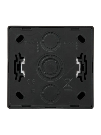 Розетка 1-м ОП LETO с заземл. с крышкой LETO ПБТ черн. бархат LEZARD 752-4200-123B