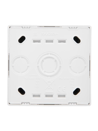 Выключатель 2-клав. LETO с инд. бел. LEZARD 752-0200-112