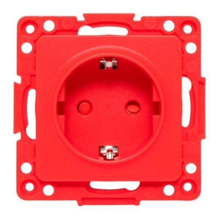 Розетка 1-м СП Стокгольм 16А с заземл. защ. шторки винтов. клеммы механизм красн. EKF EYR16-028-30 Розетка 1-м СП Стокгольм 16А с заземл. защ. шторки винтов. клеммы механизм красн. EKF EYR16-028-30