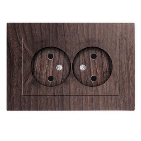 Розетка 2-м СП Афина 16А IP20 без заземл. в сборе венге Universal A0102-V Розетка 2-м СП Афина 16А IP20 без заземл. в сборе венге Universal A0102-V