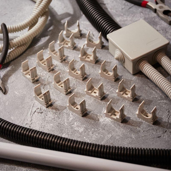 Держатель для труб (клипса) d25мм для монтажн. пистолета сер. Rexant 28-0425-1