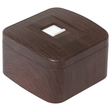 Розетка компьютерная 1-м ОП Минск RJ45 1А 120В темн. дерево EKF EGK01-035-40