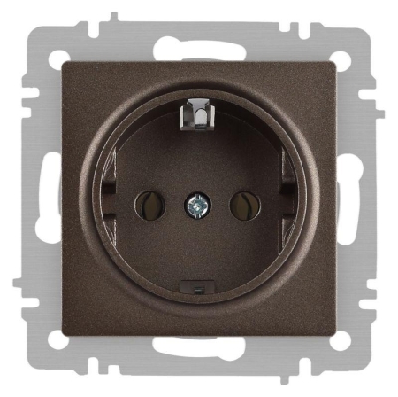 Розетка 1-м СП Accent 6-202-08 16А IP20 250В 2P+E Schuko бронза Intro Б0063699 Розетка 1-м СП Accent 6-202-08 16А IP20 250В 2P+E Schuko бронза Intro Б0063699