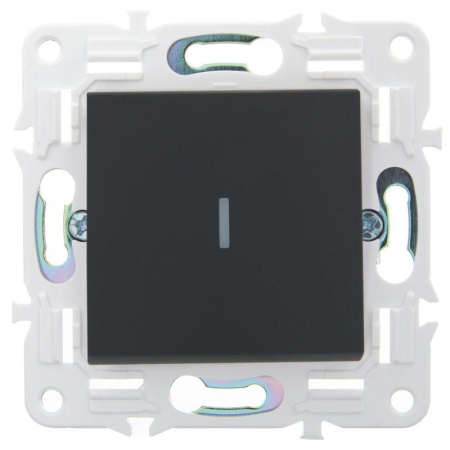 Выключатель проходной 1-кл. SKANDY 10А SK-V08G с индикацией графит IEK SK-V12-1-10-K53