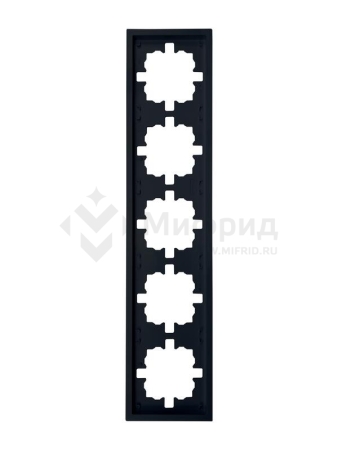 Рамка 5-м ZIMA горизонт. черн. бархат LEZARD 704-4200-150