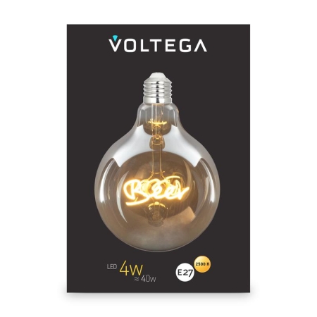 Лампа светодиодная филаментная Loft 271 G125 4Вт 2500К E27 Voltega 8555 Лампа светодиодная филаментная Loft 271 G125 4Вт 2500К E27 Voltega 8555