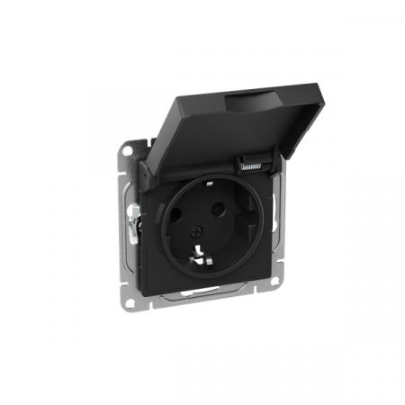 Розетка СП Эпика 16А IP44 с заземл. защ. шторки с крышкой механизм черн. EKF UP1-SOB-111-44 Розетка СП Эпика 16А IP44 с заземл. защ. шторки с крышкой механизм черн. EKF UP1-SOB-111-44