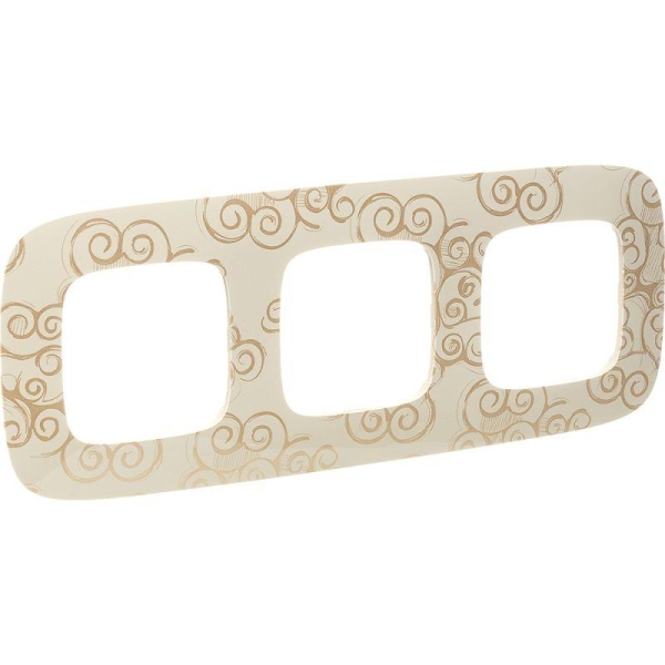 Рамка 3-м Valena Allure универсальная нарцисс золото Leg 754353 Рамка 3-м Valena Allure универсальная нарцисс золото Leg 754353