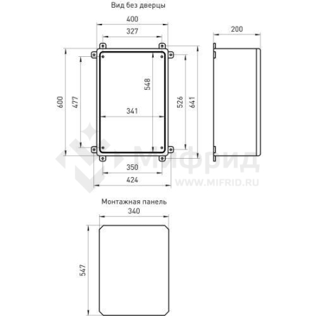 Корпус ЩМП-П 600х400х200 IK10 IP65 УХЛ1 box604020_g пластик. Эра Б0052369