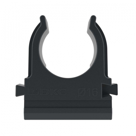 Держатель для труб (клипса) d16мм с защелкой черн. DKC 51016N