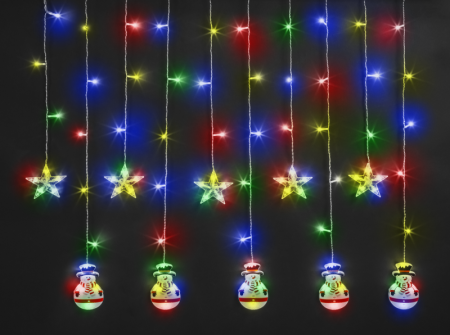 Гирлянда светодиодная "Бахрома" "Звезды и снеговики" 95 026 NGF-D037-03 3х0.6м RGBY IP20 Navigator 95026 Гирлянда светодиодная "Бахрома" "Звезды и снеговики" 95 026 NGF-D037-03 3х0.6м RGBY IP20 Navigator 95026