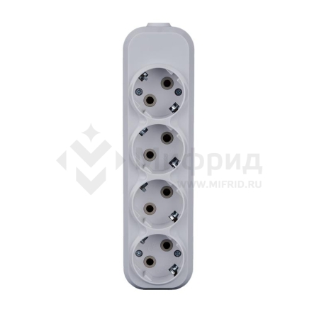 Колодка удлинителя 4-м 16А с заземл. АБС-пластик бел. TOKOV ELECTRIC TKE-C01-KU4-Z