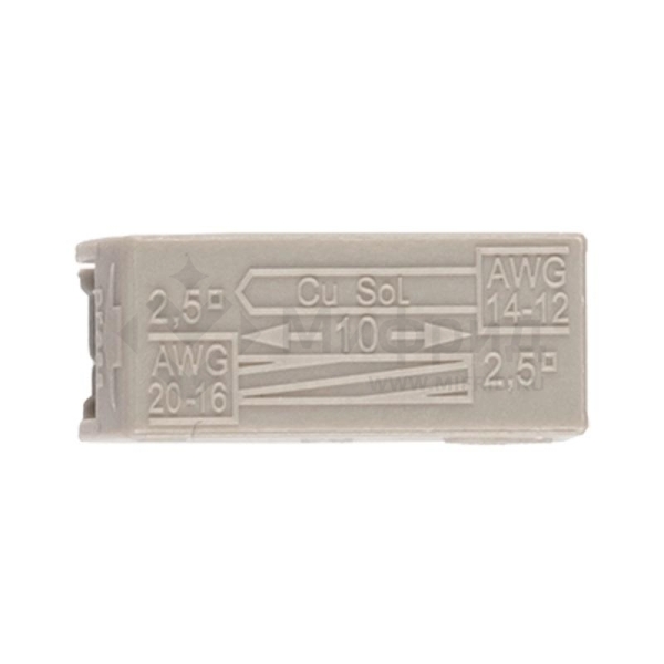 Клемма монтажная для подключения светильников PTC-2P 224-101 400В 24А 0.5-2.5кв.мм JazzWay 5051294