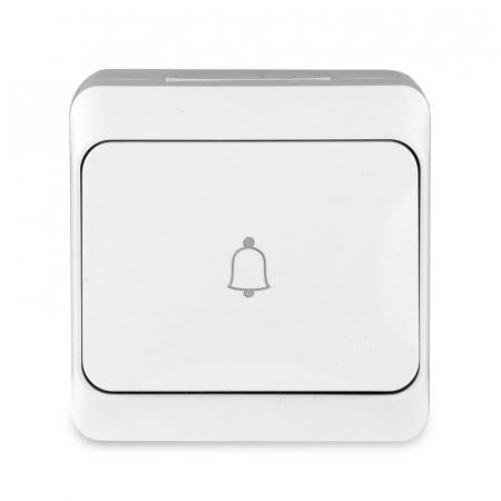 Кнопка звонка ОП Nix 10А IP54 250В бел. TOKOV ELECTRIC TKE-NX-DB-C01-IP54