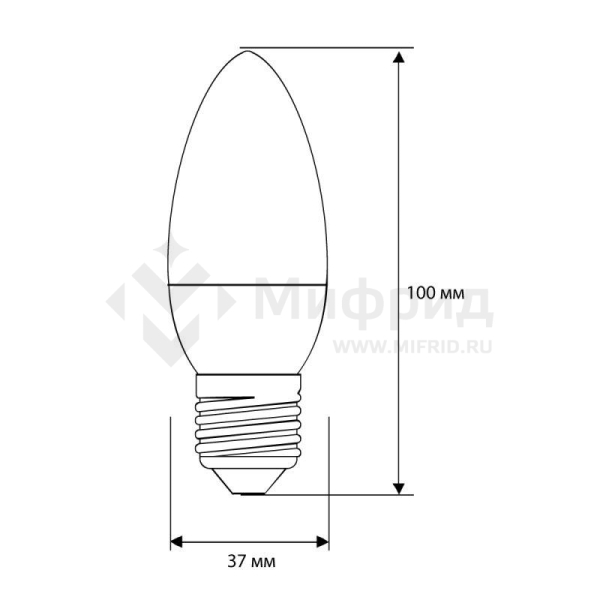 Лампа светодиодная LED8-C35/845/E27 8Вт свеча 4500К бел. E27 750лм 220В Camelion 12390