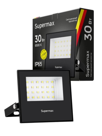Прожектор светодиодный Supermax SPR 30Вт 6500К 3000лм IP65 КОСМОС S_PR_LED_30 Прожектор светодиодный Supermax SPR 30Вт 6500К 3000лм IP65 КОСМОС S_PR_LED_30