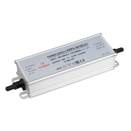 Блок питания ARPV-36150-A1 36В 4.16А 150Вт IP67 металл Arlight 035965 Блок питания ARPV-36150-A1 36В 4.16А 150Вт IP67 металл Arlight 035965