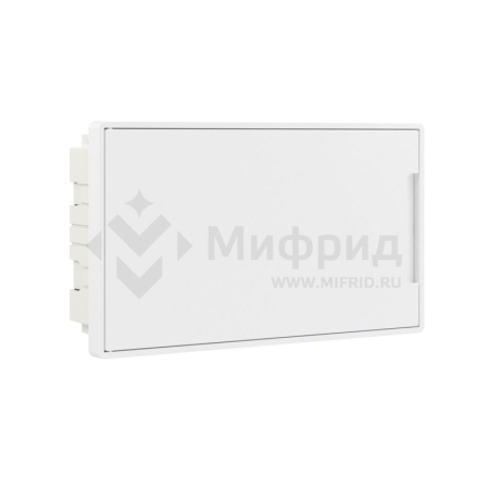 Щиток встраиваемый Фрейм (FRAME) ЩРв-п-18 18мод. с бел. дверцей с 2 шинами PEN на 8 и 10 отверст. бел. DKC F18B1WW