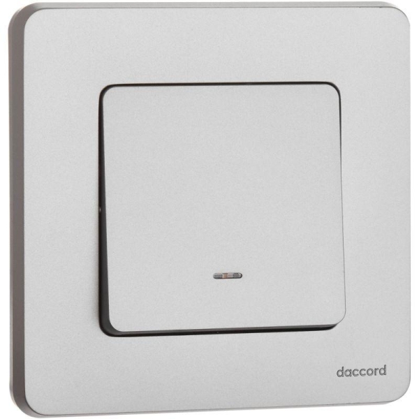 Переключатель 1-кл. Inspiria 10А IP20 250В 10AX с подсветкой/индикацией механизм алюм. IEK 673662 Переключатель 1-кл. Inspiria 10А IP20 250В 10AX с подсветкой/индикацией механизм алюм. IEK 673662