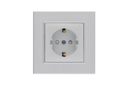 Розетка 1-м Karea LINE STAR с заземл. жемчуж. Makel 86100028 Розетка 1-м Karea LINE STAR с заземл. жемчуж. Makel 86100028