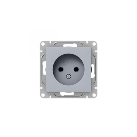 Розетка СП Эпика 16А без заземл. без шторок механизм алюм. EKF UP1-SOA-100